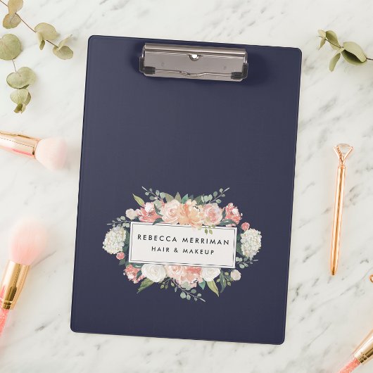 Porte-bloc Antique Floral Blush & Navy