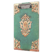 Porte-bloc Antique livre laiton et vert élégant victorien (Gauche)