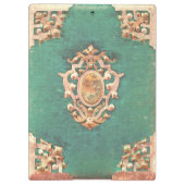 Porte-bloc Antique livre laiton et vert élégant victorien (Dos)