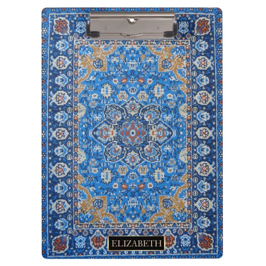 Porte-bloc Antique Oriental Bleu Turc Tapis Perse (Devant)