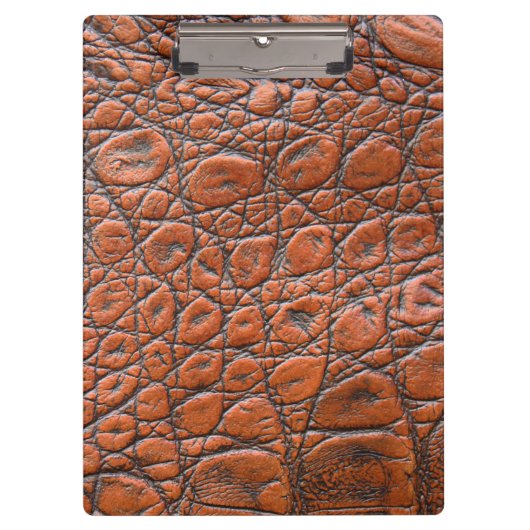 Porte-bloc apparence fausse en cuir de crocodile (Devant)