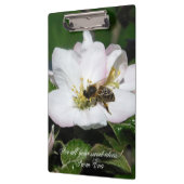 Porte-bloc Apple Blossom & Bee Macro Photo | Custom Clipboard (Gauche)