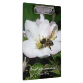 Porte-bloc Apple Blossom & Bee Macro Photo | Custom Clipboard (Swatch)