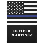 Porte-bloc Appréciation de l'agent de police de la ligne bleu (Dos)