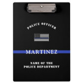 Porte-bloc Appréciation de l'agent de police de la ligne bleu (Devant)