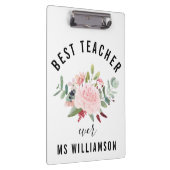 Porte-bloc Appréciation de l'enseignant Floral Personnalisé (Swatch)