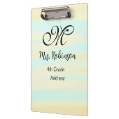 Porte-bloc appréciation du professeur d'aquarelle jaune simpl (Gauche)