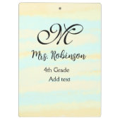 Porte-bloc appréciation du professeur d'aquarelle jaune simpl (Dos)