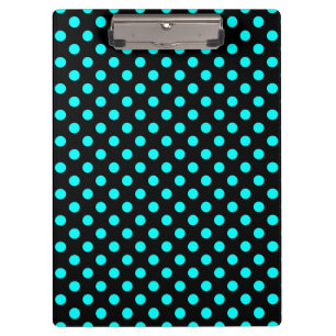 Porte-bloc Aqua bleu personnalisable sur points noirs