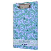 Porte-bloc Aqua Blue Abstrait avec Porte - bloc de nom (Gauche)