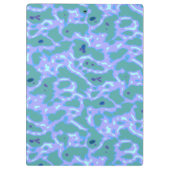 Porte-bloc Aqua Blue Abstrait avec Porte - bloc de nom (Dos)