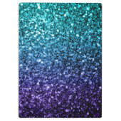 Porte-bloc Aqua blue Ombre faux scintillants de parties scint (Dos)