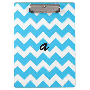 Porte-bloc Aqua et rayure blanche de Chevron