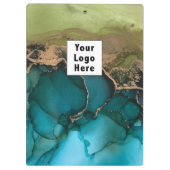 Porte-bloc Aqua Green Black Turquoise Gold do-it-yourself Log (Dos)