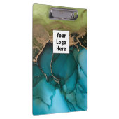 Porte-bloc Aqua Green Black Turquoise Gold do-it-yourself Log (Swatch)