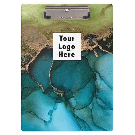 Porte-bloc Aqua Green Black Turquoise Gold do-it-yourself Log (Devant)