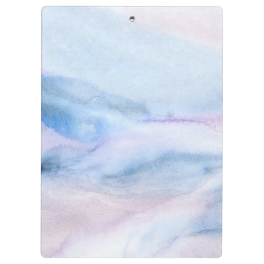 Porte-bloc Aquarelle Abstrait en marbre rose bleu (Dos)