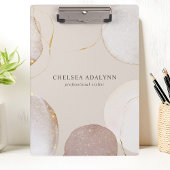 Porte-bloc Aquarelle Abstraite brillant Luxe Elegant Or