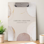 Porte-bloc Aquarelle Abstraite brillant Luxe Elegant Or