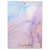 Porte-bloc Aquarelle bleu rose or (Dos)