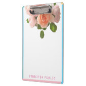 Porte-bloc Aquarelle bleu vert rose jaune Modèle floral (Gauche)