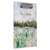 Porte-bloc Aquarelle Bleu violet Meurtre de fleurs sur la mon (Swatch)