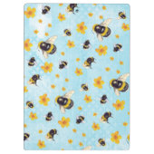 Porte-bloc Aquarelle Bumble Bee dossier de poche personnalisé (Dos)