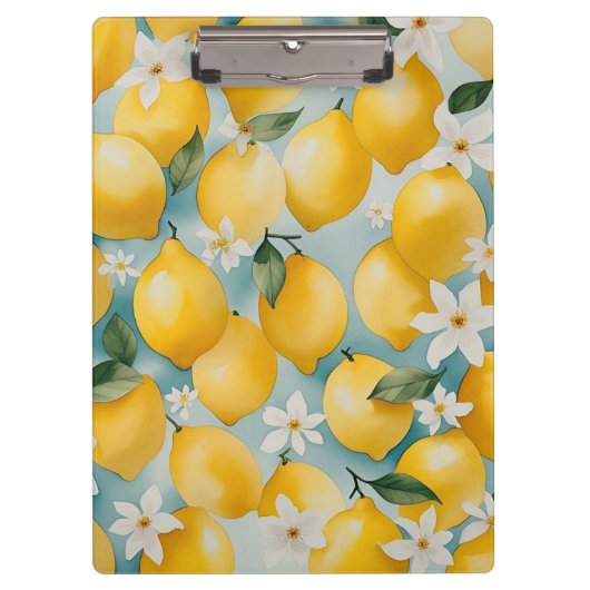 Porte-bloc Aquarelle Citron/fruit (Devant)