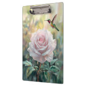 Porte-bloc Aquarelle Colibri et rose (Gauche)