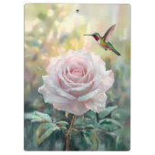 Porte-bloc Aquarelle Colibri et rose (Dos)
