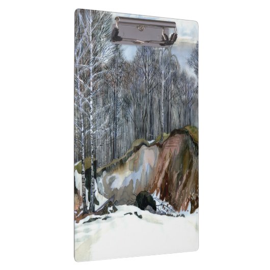 Porte-bloc Aquarelle de peinture de ravin neigeux (Swatch)