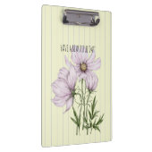 Porte-bloc Aquarelle florale en violet Artwork rétro strié (Swatch)