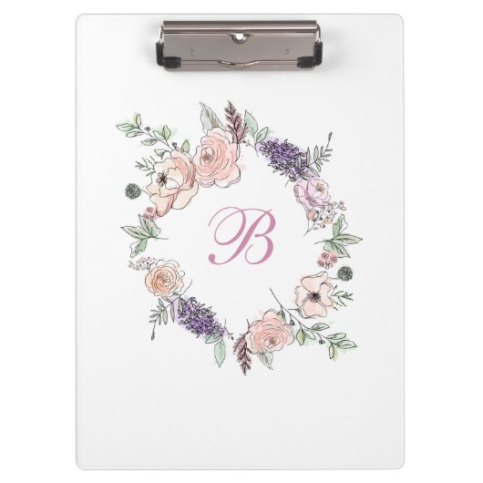 Porte-bloc Aquarelle florale moderne (Devant)