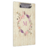 Porte-bloc Aquarelle florale moderne Bois Sangria (Swatch)