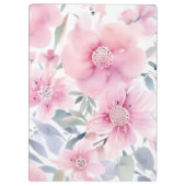 Porte-bloc Aquarelle florale rose  (Dos)