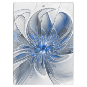 Porte-bloc Aquarelle gris bleu Abstrait Fractal Art Flower (Dos)