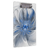 Porte-bloc Aquarelle gris bleu Abstrait Fractal Art Flower (Swatch)