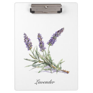 Porte-bloc Aquarelle Lavande Bien-être Botanique Personnalisé