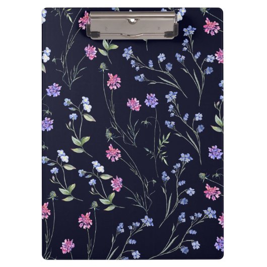 Porte-bloc Aquarelle marine Fleur sauvage Floral (Devant)