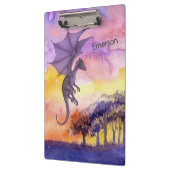 Porte-bloc Aquarelle mignonne violet magique Dragon volant (Gauche)