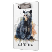 Porte-bloc Aquarelle Ours Noir Bois Art, coutume (Gauche)