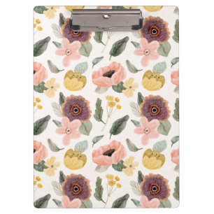 Porte-bloc Aquarelle Pastel Floral Sans Couture Douce