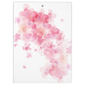 Porte-bloc Aquarelle Peint rose Fleurs Pastel (Dos)