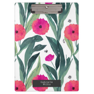Porte-bloc Aquarelle Pépites botaniques Motif floral