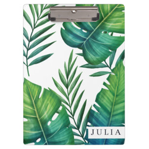 Porte-bloc Aquarelle personnalisée des Feuilles tropicaux