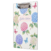 Porte-bloc Aquarelle personnalisée Hydrangea Floral (Gauche)