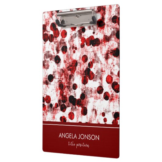 Porte-bloc Aquarelle Points Noir Et Rouge (Gauche)