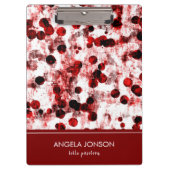 Porte-bloc Aquarelle Points Noir Et Rouge (Devant)