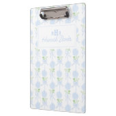 Porte-bloc Aquarelle Preppy Monogramme Hydrangea Bows (Gauche)