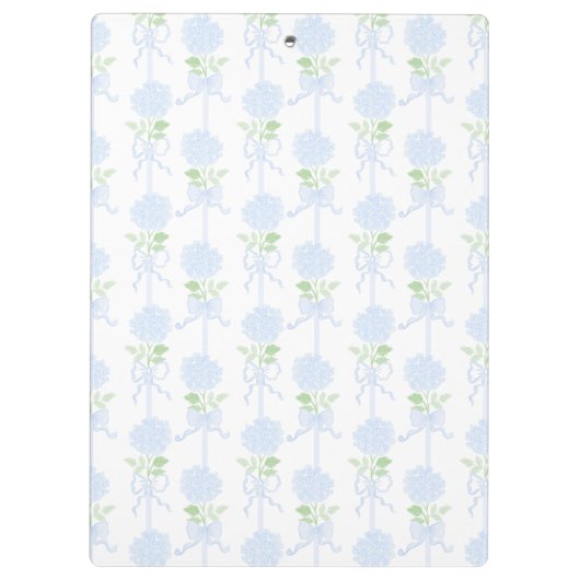 Porte-bloc Aquarelle Preppy Monogramme Hydrangea Bows (Dos)